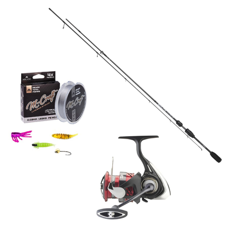 Zestaw BIAŁORYB NA SPINNING - dla średniozaawansowanych- MIKADO Bixlite Light Spin 183cm 0.5-3g / DAIWA 23 Ninja LT 2000 + Akcesoria