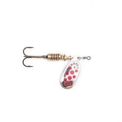 Obrotówka MEPPS COMET DECORE #00 srebrny/ czerwone kropki 1.5g