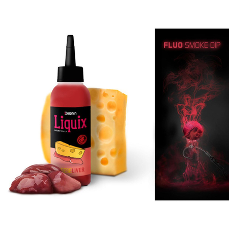 Dip DELPHIN Fluo dip D SNAX LiquiX 100ml / Ser-Wątroba