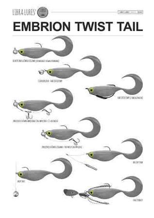 Przynęta Libra Lures Embrion Twist Tail 1.75" | 4.5 cm | 037 - Blood | 12 szt.