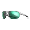 Okulary Wiley X - JAKL Captivate Polarized /  Green Mirror Polished White Frame + GRATISY! 