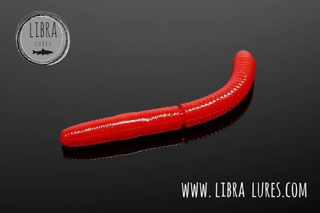 Przynęta Libra Lures Fatty D'Worm 6.5cm | 021 - red | ser | 10 szt.