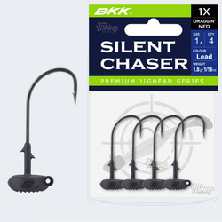 Główki jigowe BKK Silent Chaser-Draggin' NED Black, 3,5g - 1# - 4szt