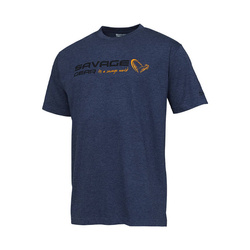 Koszulka SAVAGE GEAR Signature Logo T-Shirt Blue Melange - roz. L