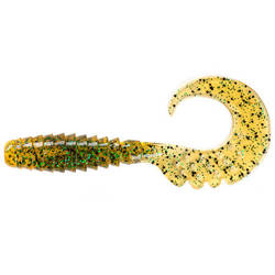 Przynęta FishUp Fancy Grub 2,5” (6,35 cm) - #036/Caramel/Green & Black - 10 szt.
