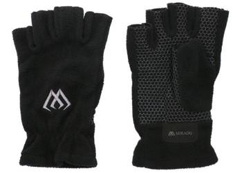Rękawiczki polarowe MIKADO bez palców - Czarno-szare - rozmiar L