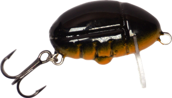 Wobler smużak A.J Lures Pimp 2.5cm - Czarny z Pomarańczowym Brzuszkiem