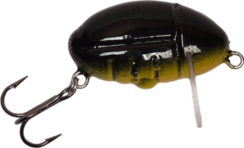 Wobler smużak A.J Lures Pimp 2.5cm - Czarny z Żółtym  Brzuszkiem
