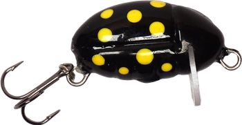 Wobler smużak A.J Lures Pimp 3.5cm - Czarny w Żółte Kropki