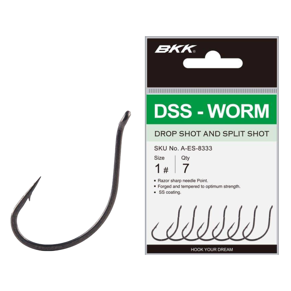 Haczyki drop shot BKK DSS-Worm rozmiar 1, op. 7szt