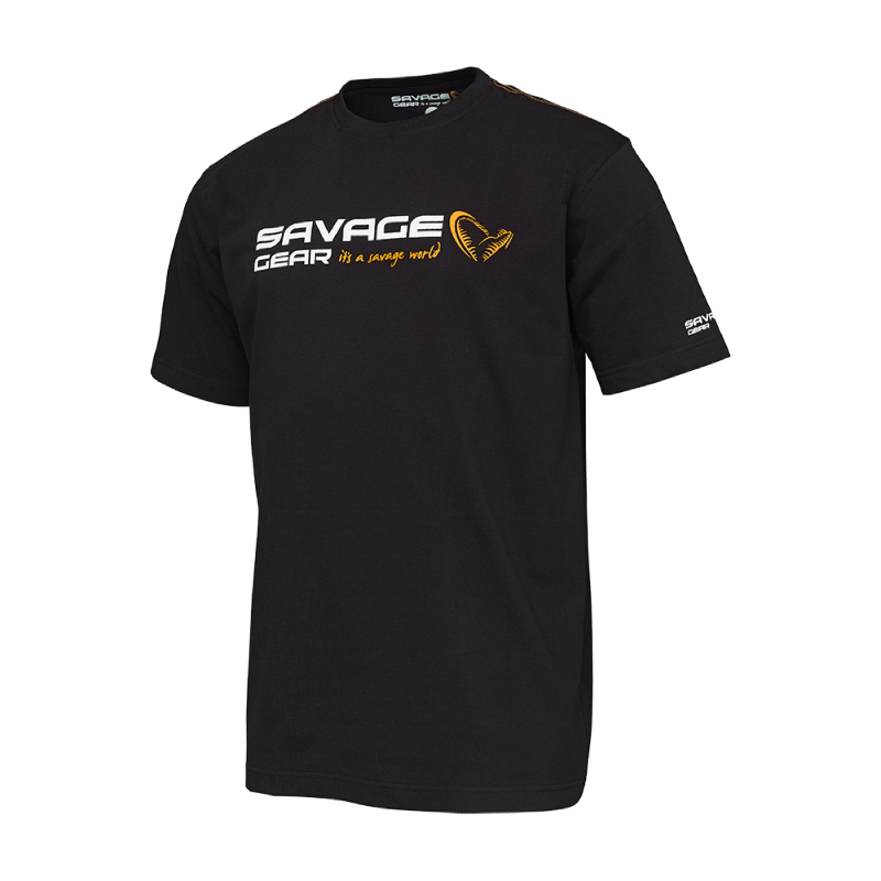 .Koszulka SAVAGE GEAR Signature Logo T-Shirt Black Ink - roz. XXL